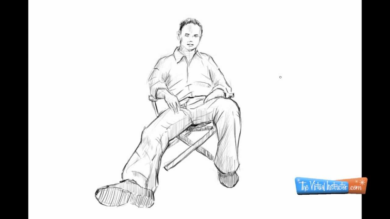 Free Desperate Man  Man Sitting In Chair Drawing HD Png Download   Transparent Png Image  PNGitem