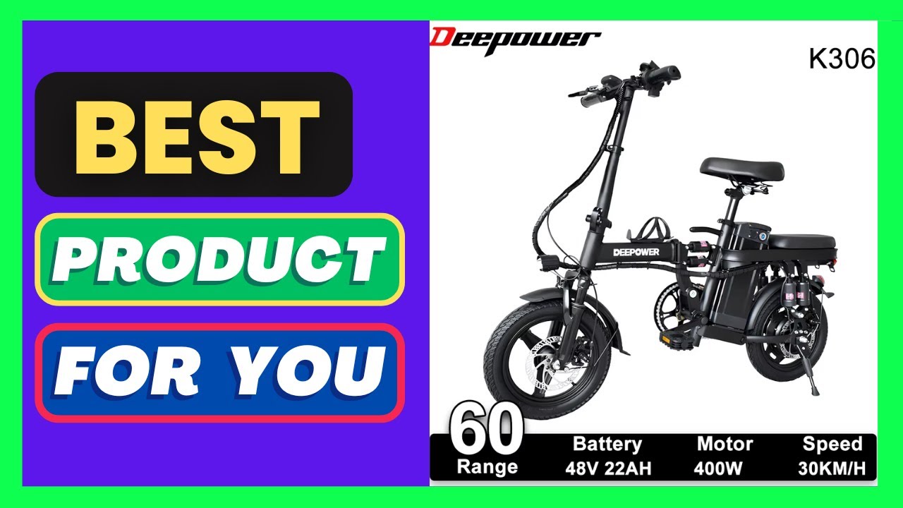 DEEPOWER Electric Bike 400W 48V 13AH Adult Foldable Electric Bicycle