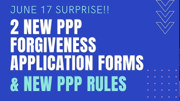 2 New PPP Loan Forgiveness Applications by the SBA | Form 3508 & Form 3508EZ