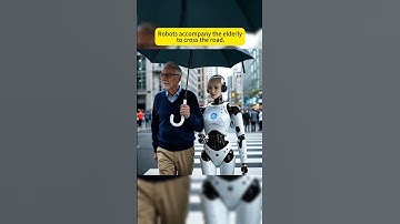 Robots accompany the elderly tocross the road.机#器人陪老人过马路#robots  #robot #robotic #robotics