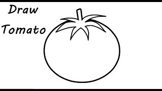 How to Draw Tomato Easy For Kids | Drawing Learning Videos | How to Draw Tomato Easy For Kids | Drawing Learning Videos |