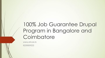 100% Job Guarantee Drupal Program in Bangalore and Coimbatore-etcoe.in