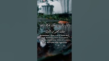واذكر ربك في نفسك تضرعا..... القارئ عبدالرحمن مسعد