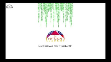 57. CSEC MATHEMATICS: MATRICES 1; Translations and Basic Operations