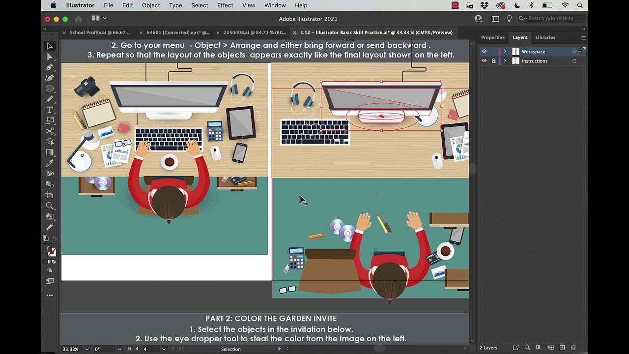 1.12 - Illustrator Basic Skill Practice - YouTube