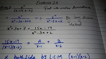 Nth Derivative/ Exercise 2.5/Part2/Calculus With Analytic Geometry  by  SM YUSUF.