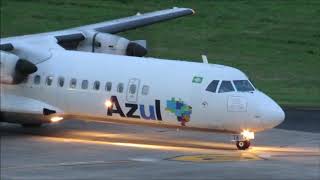 Decolagem em Joinville - ATR 72-600 AZUL - (PR-TKJ) 31/12/2019