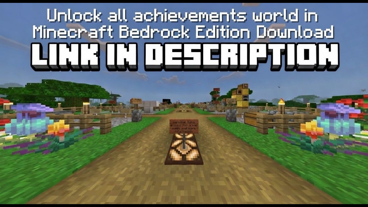 Unlock all achievements world in Minecraft Bedrock Edition Download ...