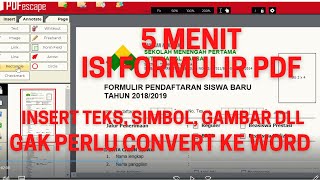 CARA MENGISI FORMULIR PDF SECARA LANGSUNG GAK PAKE RIBET | TIPS & TRIK - SERIES #7