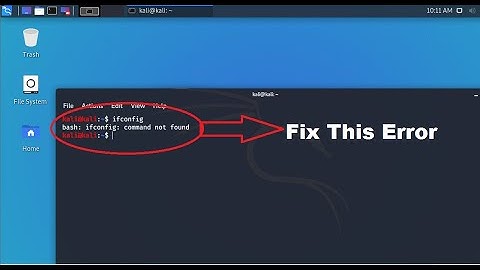 ifconfig command fixed | fix kali linux ifconfig command