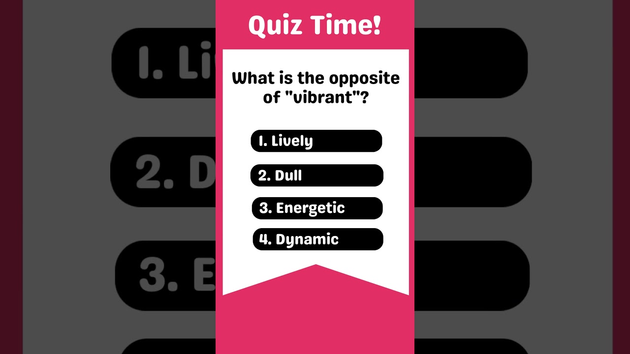 🔍 Master Antonyms: Test Your Vocabulary! | Fun Word Challenge! | Antonym Quiz #9 