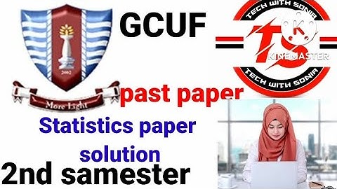 statistics  paper  solution \\ solved paper  of statistics  # GCUF