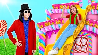 TRANSFORMAÇÃO RADICAL DE QUARTO ESTILO WILLY WONKA 🍫 Truques Legais de Decoração, por 123 GO!