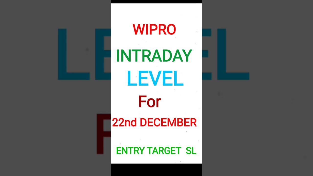wipro share tomorrow target //intraday trading stock 