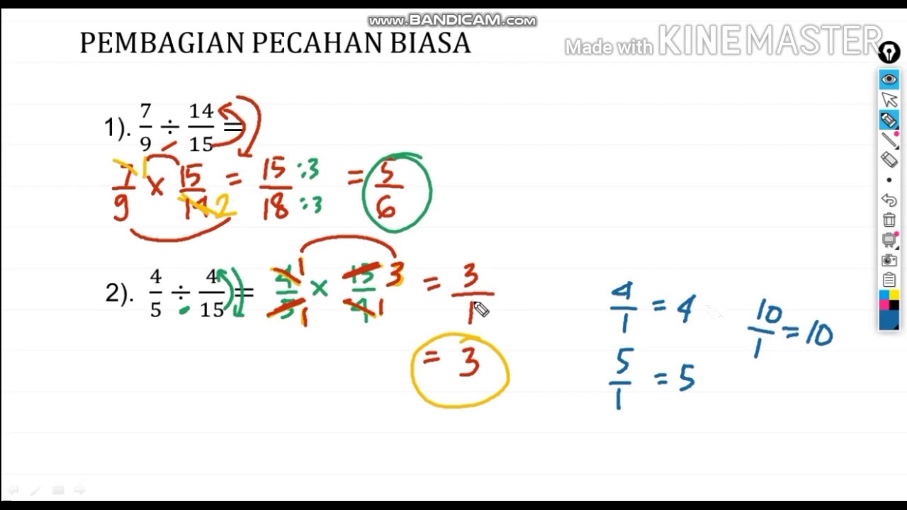 PEMBAGIAN PECAHAN BIASA DAN PECAHAN CAMPURAN 