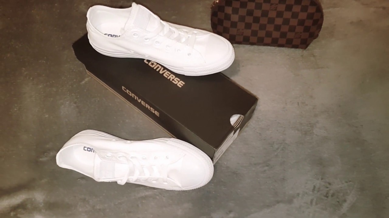 New Converse All Star low top white monochrome cipő 2019 , rewiev - YouTube