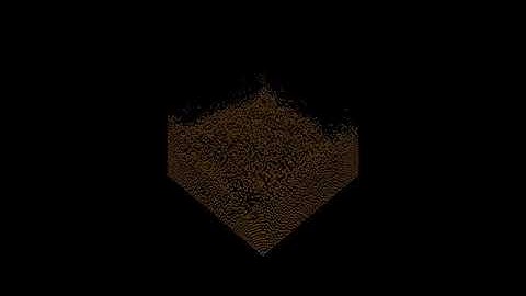SPH particle-based fluid simulation, 10,000 particles