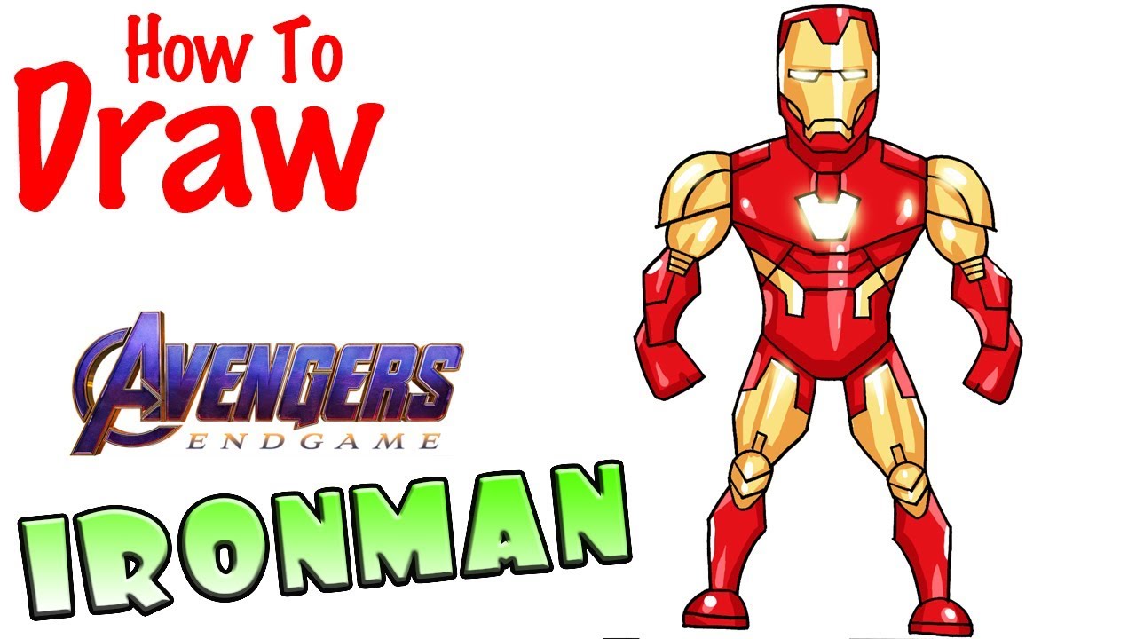 How to Draw Iron Man from Avengers Endgame - YouTube