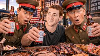 Drew Binsky took Kim Jong Un's Bodyguards Out for American BBQ & Drinks