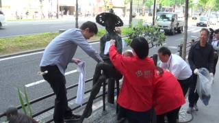 御堂筋で一斉清掃