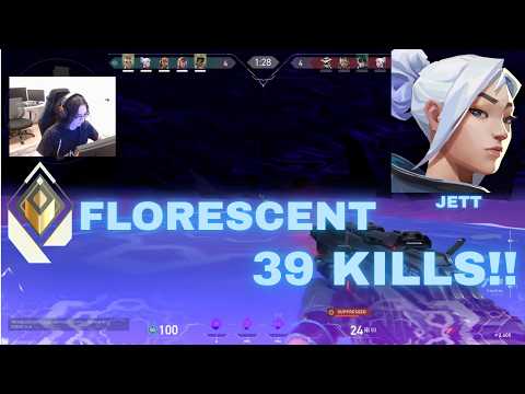 WHAT A GAME!! FLORESCENT KILLS 39 | JETT on SPLIT - VALORANT RANKED VOD