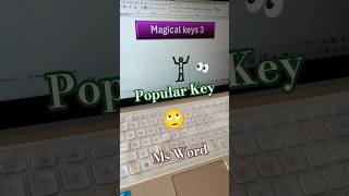 Ms Word Magical Key Shortcut Trick #shorts #viral #computer #tiktok #tricks #tranding