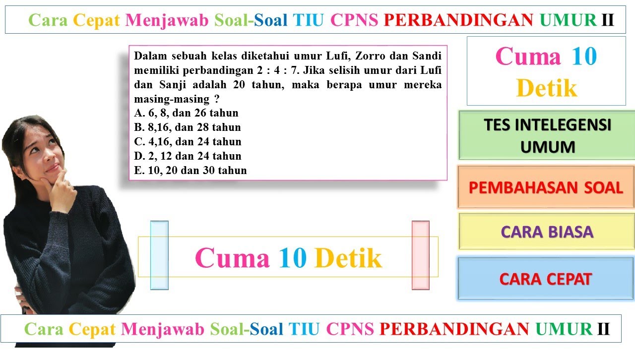 Trik Cepat Menjawab Soal TIU CPNS Perbandingan Umur II ...