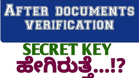 After Kcet verification | secret key.| prime study official | #kcet