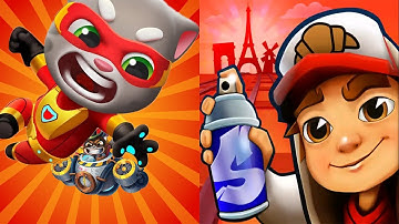 Subway Surfers Paris VS Talking Tom Hero Dash | iPad Gameplay