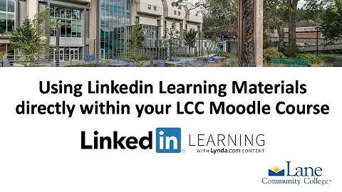 Moodle Linkedin Learning instructors