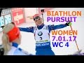 BIATHLON WOMEN PURSUIT 7.01.2017  World Cup 4 Oberhof (Germany)