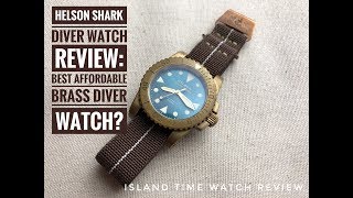 Helson Shark Diver Watch Review: Best Affordable Brass Diver Watch? by Island Time Watch Review 5,217 views 4 years ago 14 minutes, 19 seconds