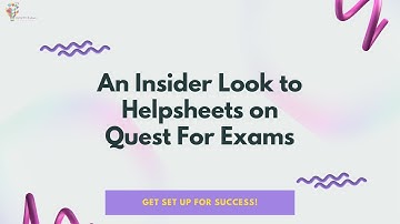 11+ Exam Prep | An Overview of Quest For Exams Helpsheets