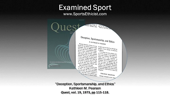 Examined Sport: Kathleen Pearson, "Deception, Spor...