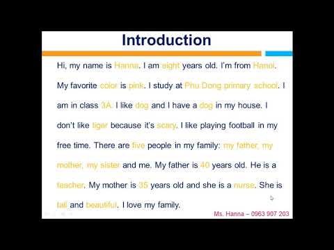 Giới thiệu bản thân bằng tiếng Anh