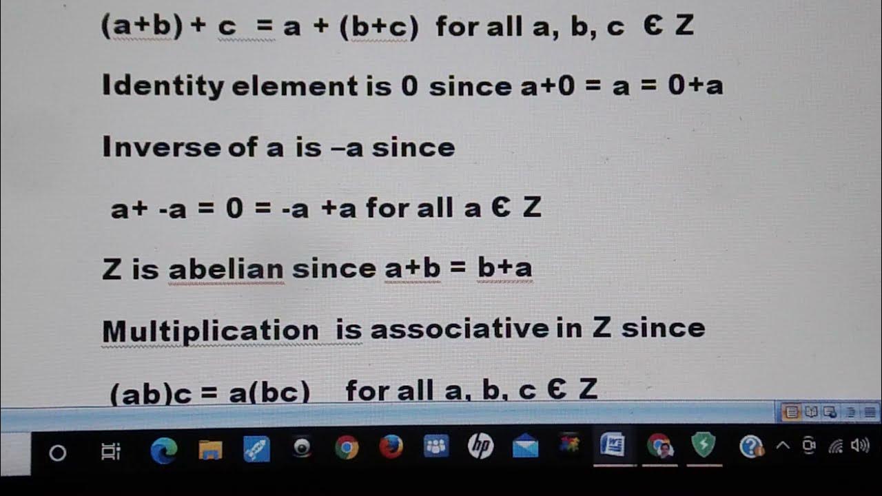 EXAMPLES OF RINGS Mathematics Class YouTube