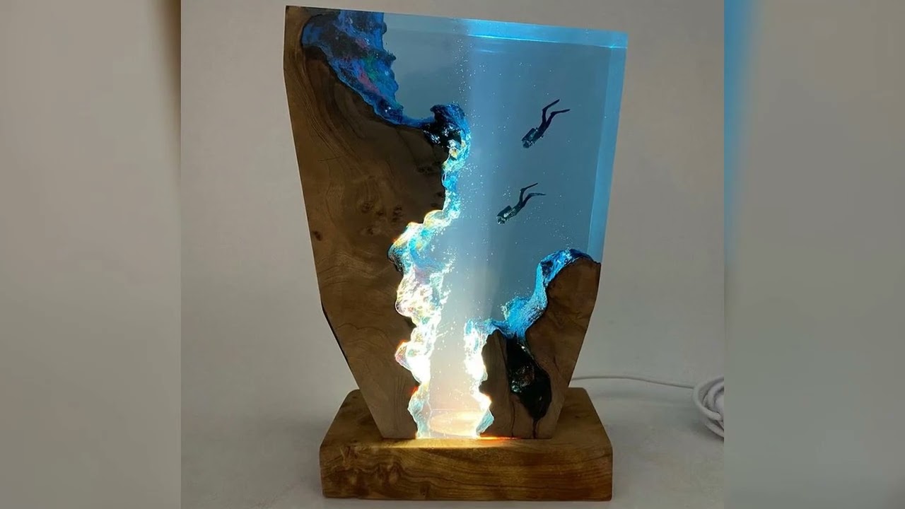 A must-have product! New Seabed World Organism Resin Table Light Creactive Art Decoration Lamp Div