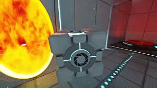 Portal with RTX gameplay, elevator floor 01, RTX 2060 (6 GB), 720p, Ultra graphics, Performance DLSS