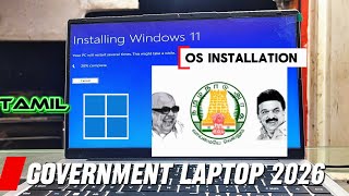 how to os install Tamil Nadu government laptop 2026 os installation windows 11 original os in tamil