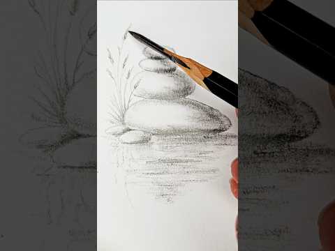 draw beautiful stones with pencil #drawingideas #shorts