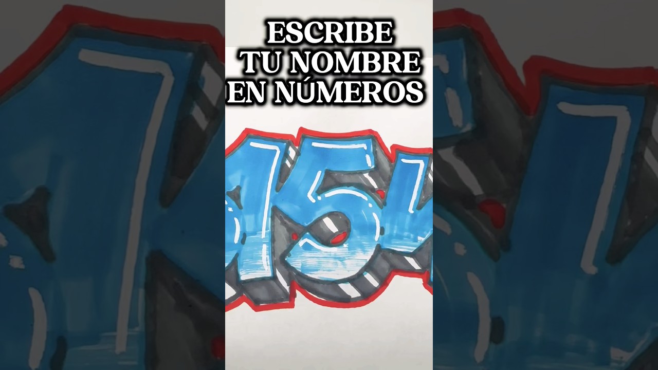 Cómo dibujar tu Nombre con NÚMEROS - Graffiti Style