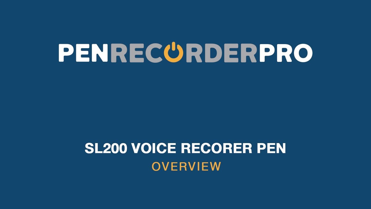 SL200 Voice Recorder Pen Overview Voice Activated Spy Hidden Audio