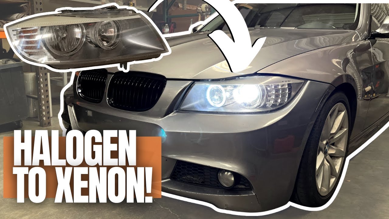 BMW E90 HALOGEN TO XENON HEADLIGHT RETROFIT! (NO CODING!) 