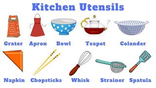 Vocabulary | Kitchen Utensils | Kitchen Tools and Utensils | Kitchen Utensils in English | Words