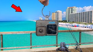 Dropped a GoPro Under the Worlds Clearest Water Fishing Pier *Crazy*