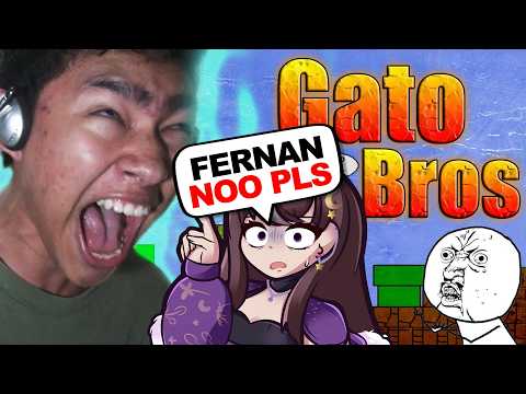 VTUBER REACCIONA a Gato Bros (Syobon Action) en español por fernanfloo
