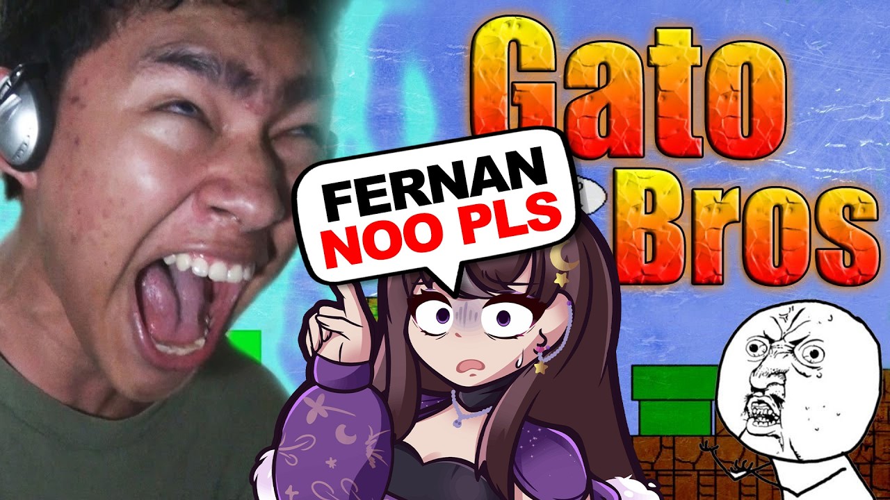 VTUBER REACCIONA a Gato Bros (Syobon Action) en español por fernanfloo