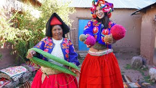 This is how they make clothes in PERU villages with animals | Is it expensive?  🇵🇪