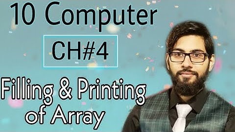Filling and Printing of an Array | Array in GW BASIC | 10 class computer chapter 4