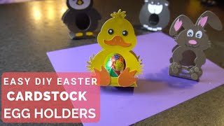 Easy DIY Easter Paper Egg holders (Cricut)